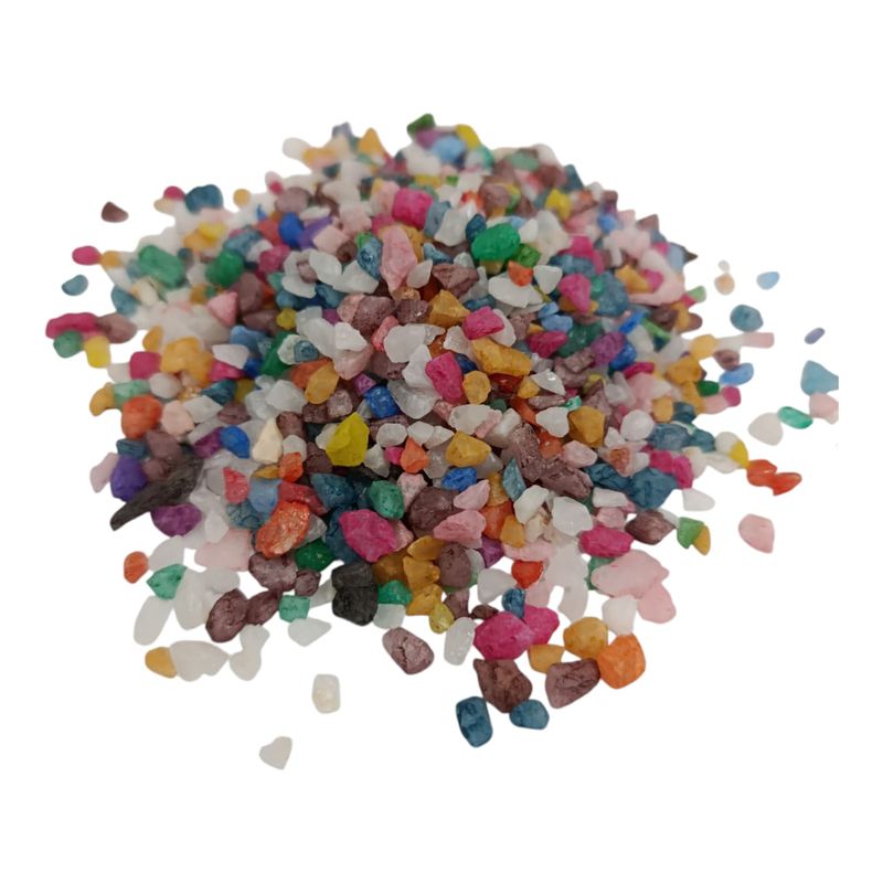 GENERICO - Cuarzo Tamaño Arroz Pigmentado Decorativo Multicolor 1kg