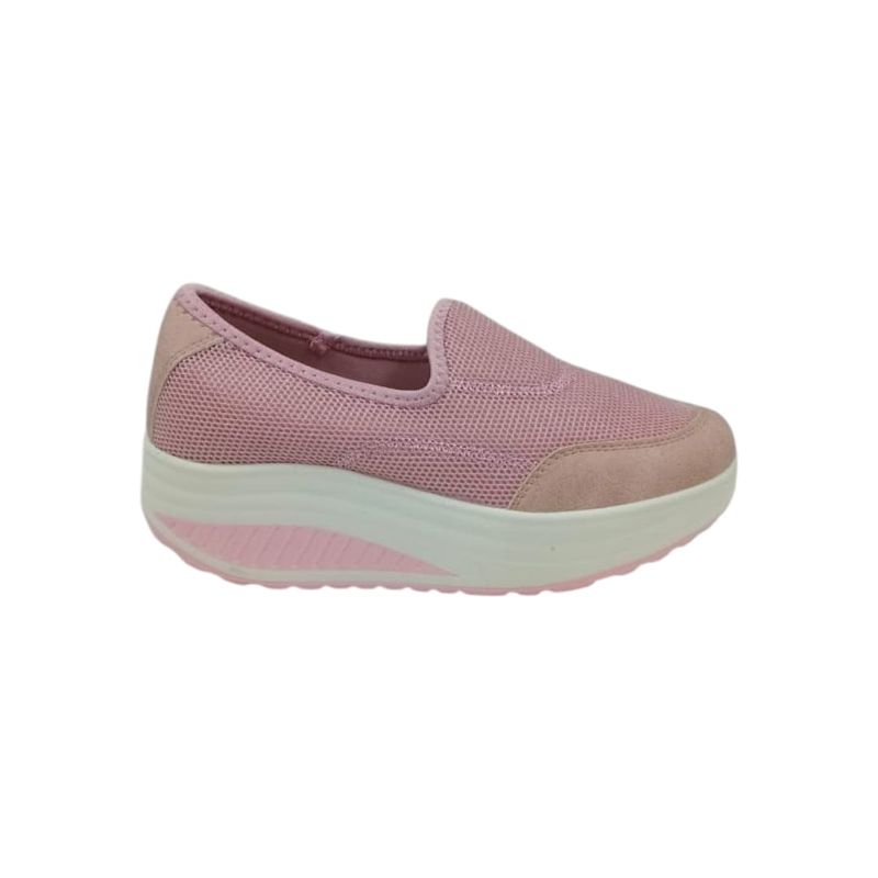 HERIEL - Zapatilla Rosa Plataforma Mujer