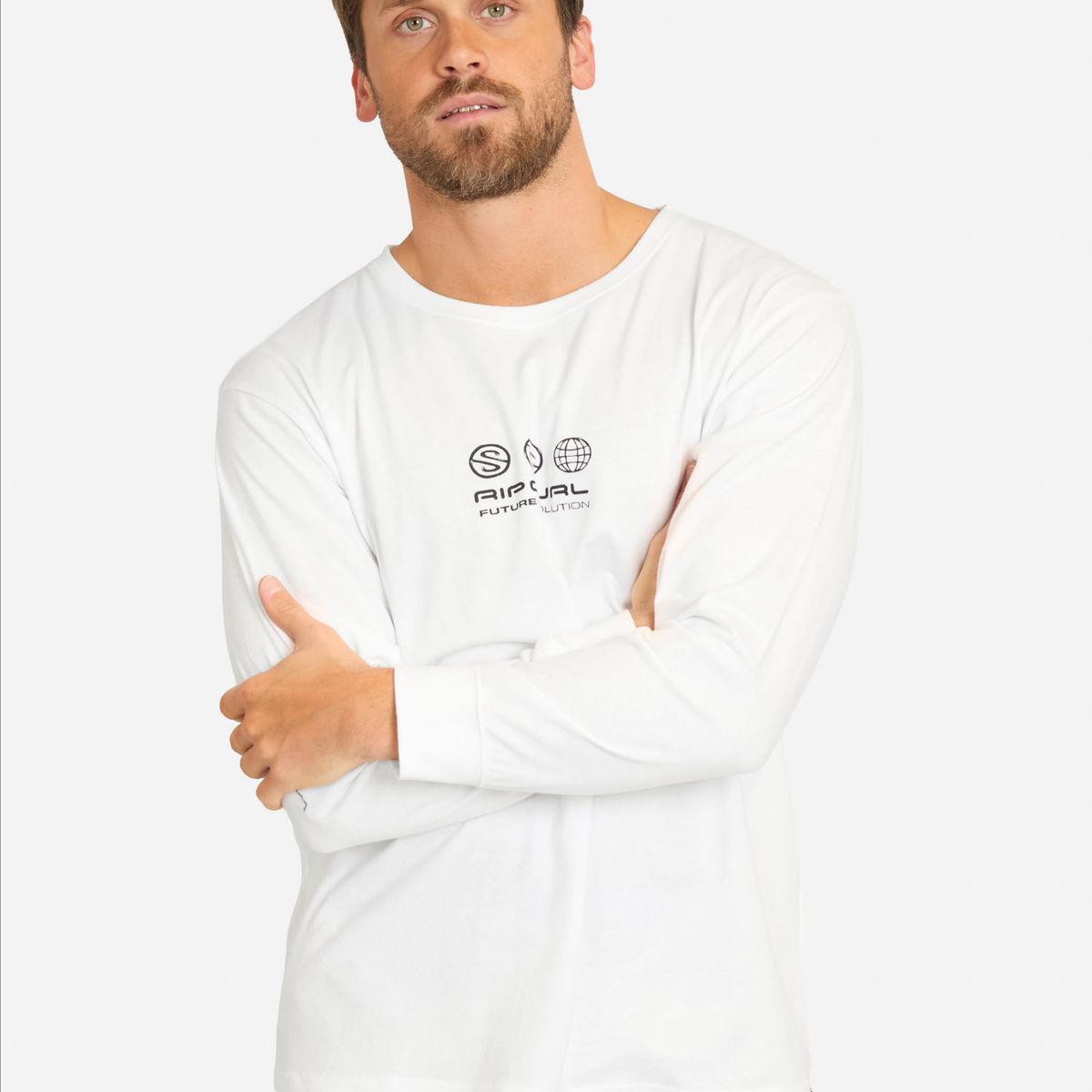 RIP CURL - Polera ML Tropic Blanco Hombre Rip Curl - Blanco