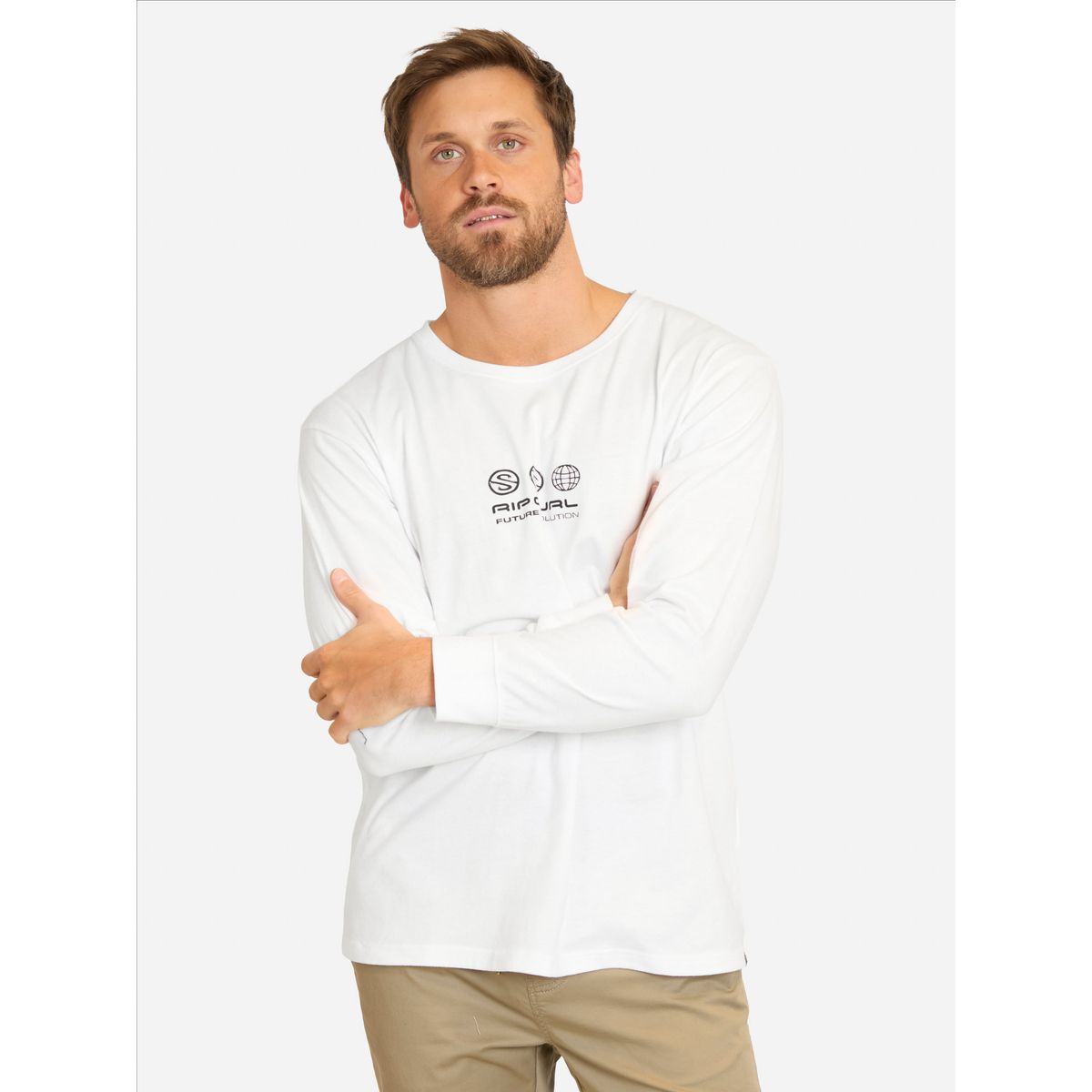 RIP CURL - Polera ML Tropic Blanco Hombre Rip Curl - Blanco