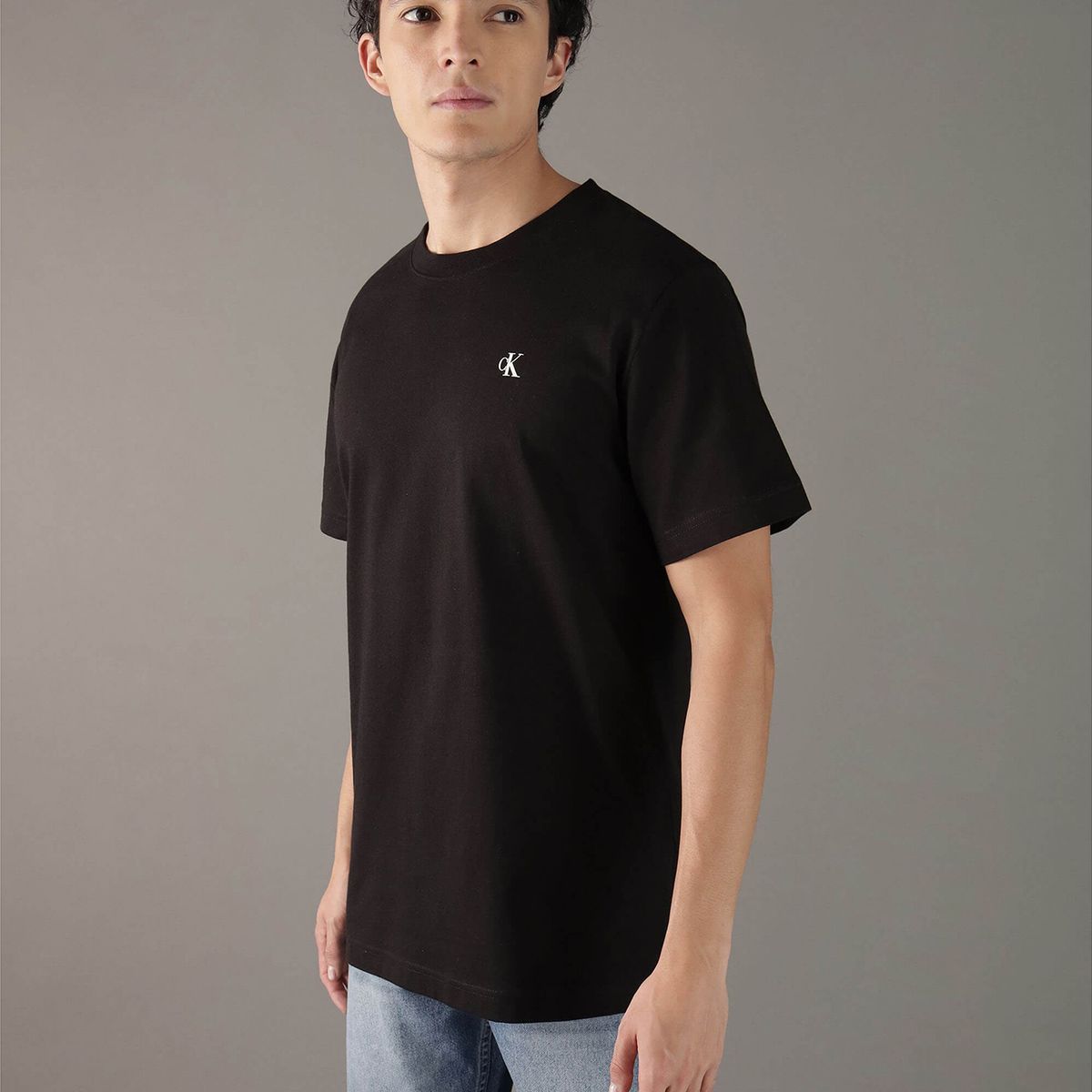 CALVIN KLEIN - Polera con logo en la parte trasera Negro Calvin Klein