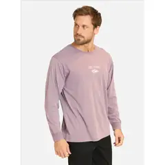 RIP CURL - Polera ML Fadeout Essential Burdeo Hombre - Burdeos