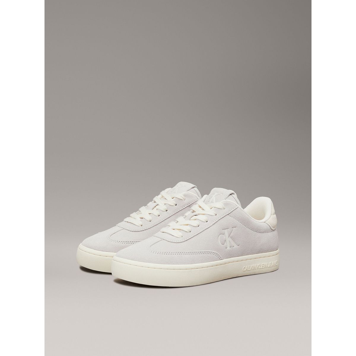 CALVIN KLEIN - Zapatillas classic cupsole de ante Gris Calvin Klein