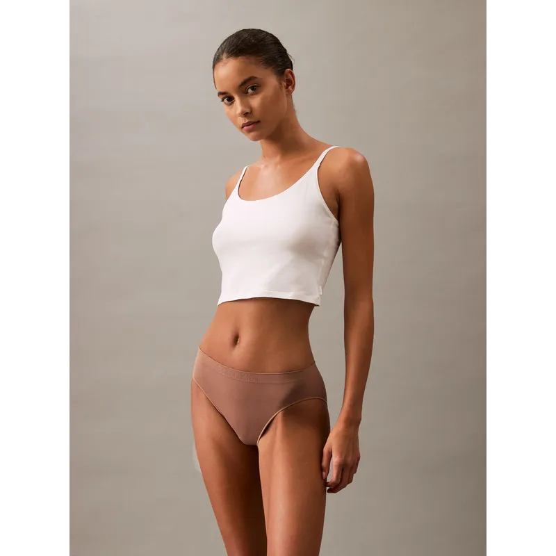 CALVIN KLEIN - Calzón con logo tonal - Bonded flex Café Calvin Klein