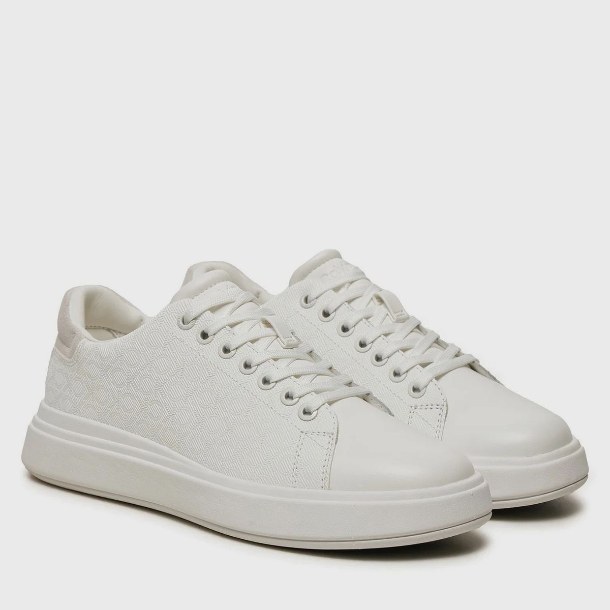 CALVIN KLEIN - Zapatillas cupsole con monograma Blanco Calvin Klein