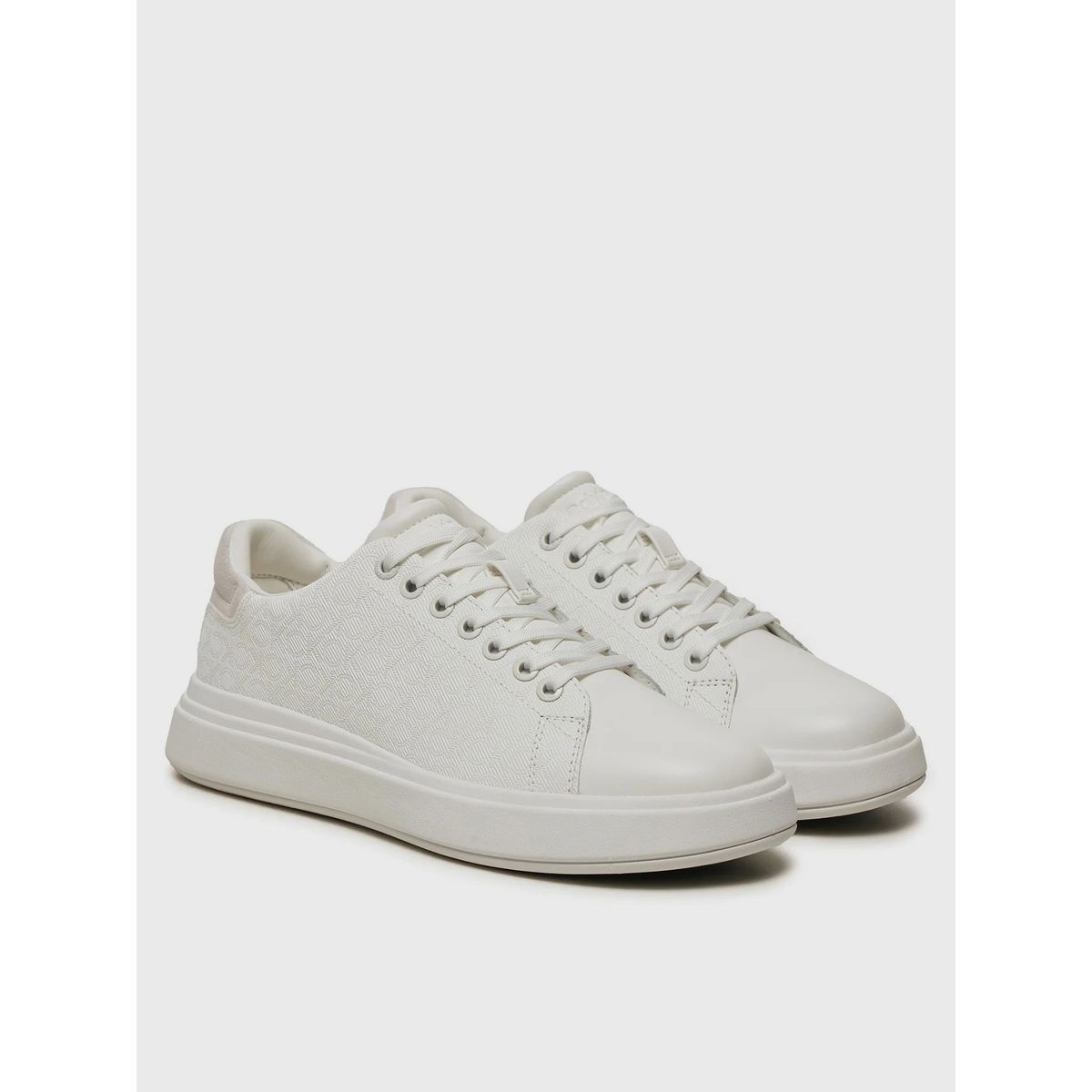CALVIN KLEIN - Zapatillas cupsole con monograma Blanco Calvin Klein