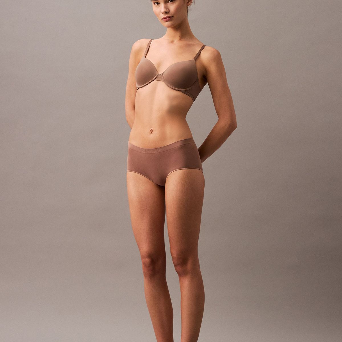 CALVIN KLEIN - Boyshort - bonded flex seamless Café Calvin Klein