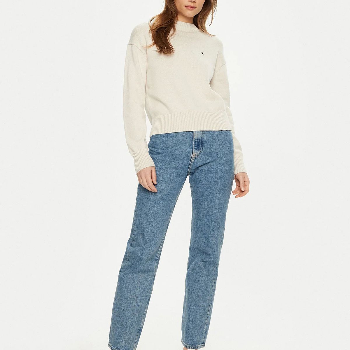 CALVIN KLEIN - Jeans high rise recto Azul Calvin Klein