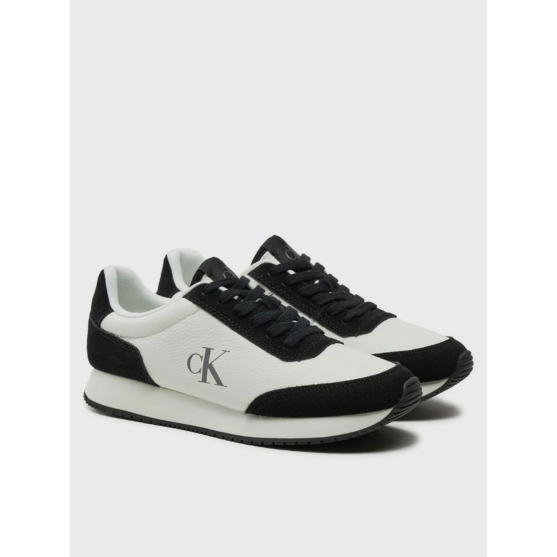 CALVIN KLEIN - Zapatillas runner de cuero Negro Calvin Klein