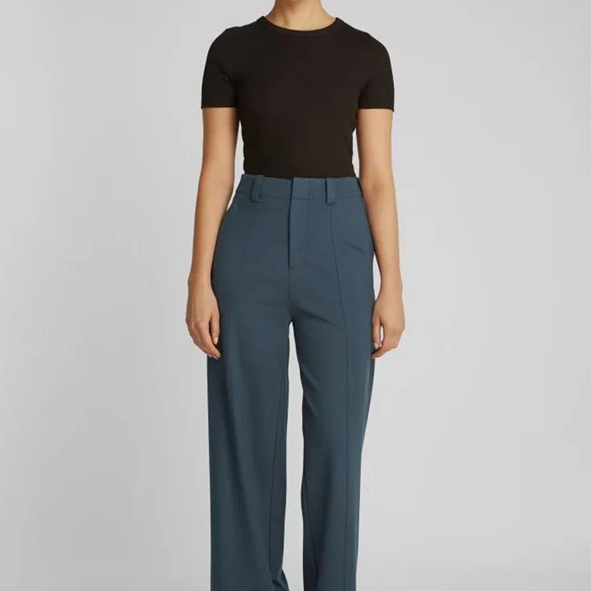 CALVIN KLEIN - Pantalón recto estilo milano Azul Calvin Klein