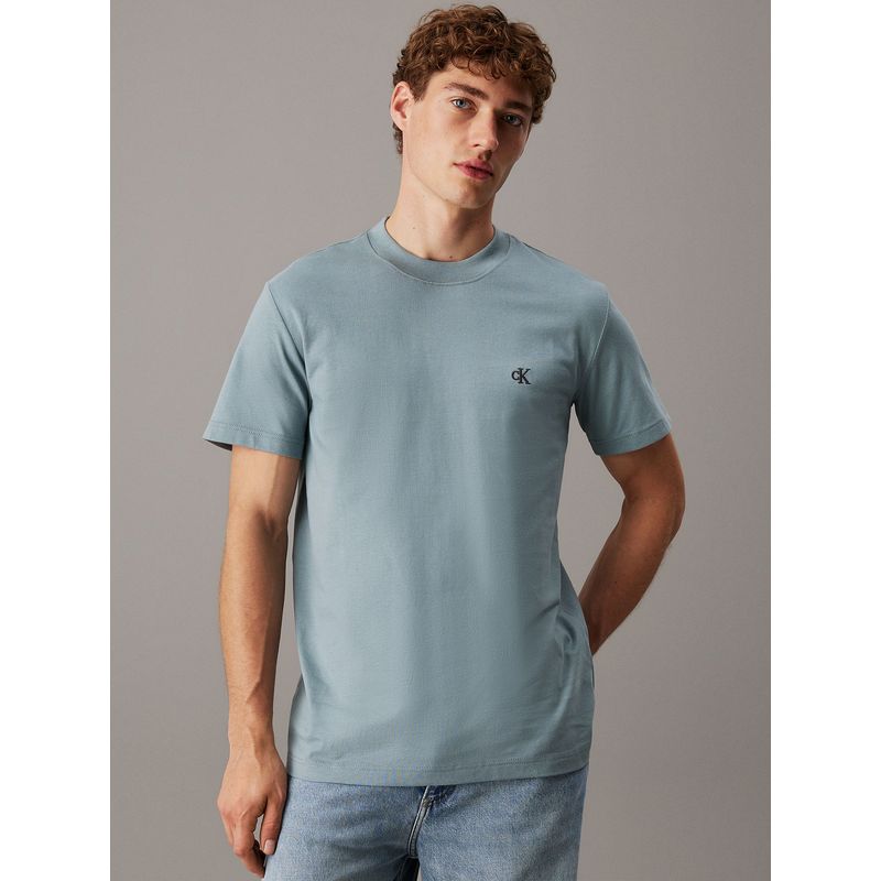 CALVIN KLEIN - Polera regular de punto pesado Verde Calvin Klein