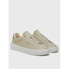 CALVIN KLEIN - Zapatillas de cuero Beige