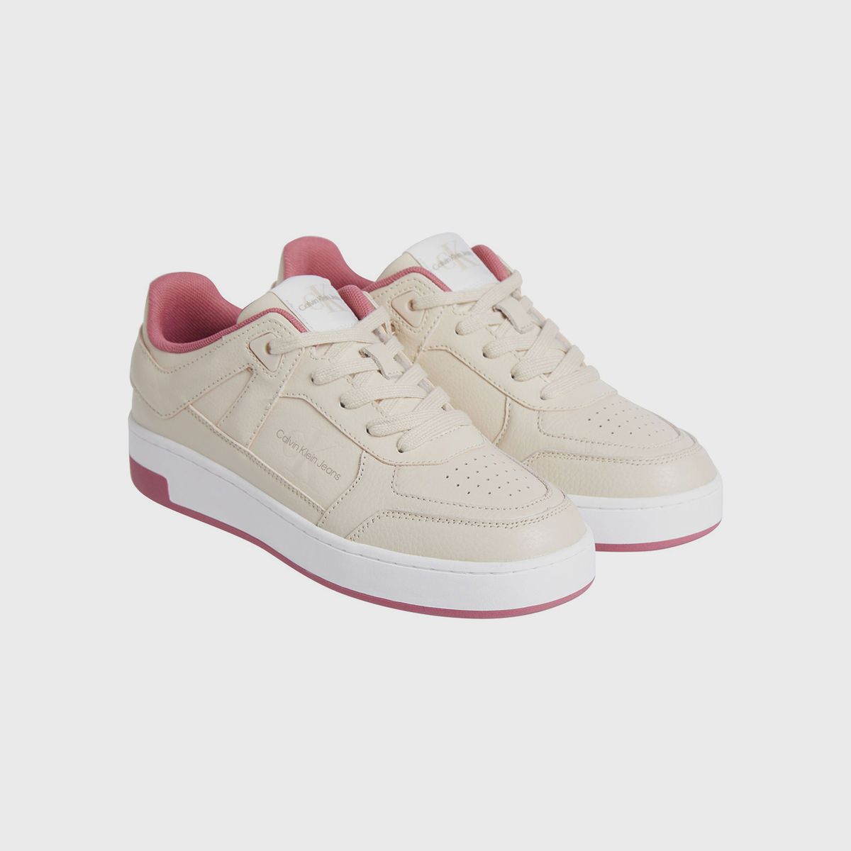 CALVIN KLEIN - Zapatillas basket de cuero sintético Rosado Calvin Klein