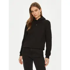 CALVIN KLEIN - Polerón Tejido con Gorro Regular Fit Negro
