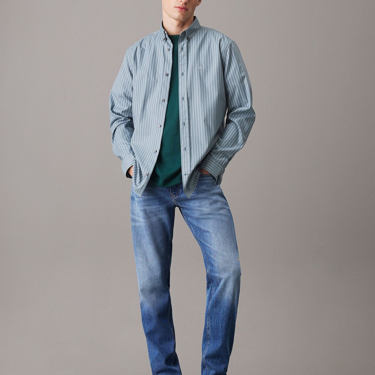 CALVIN KLEIN - Jeans slim straight Azul Calvin Klein