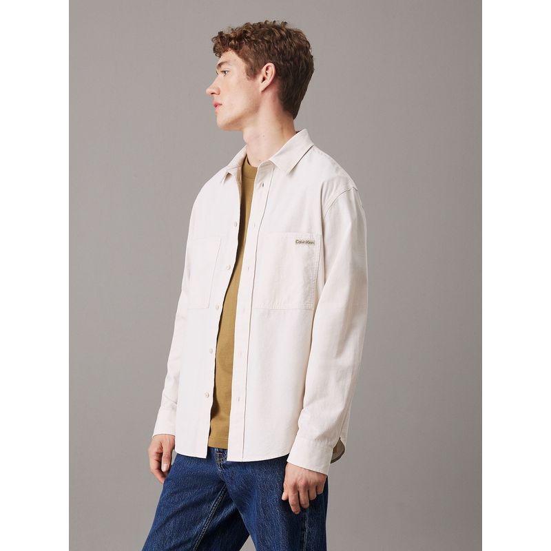 CALVIN KLEIN - Camisa holgada de cambray de algodón Blanco Calvin Klein