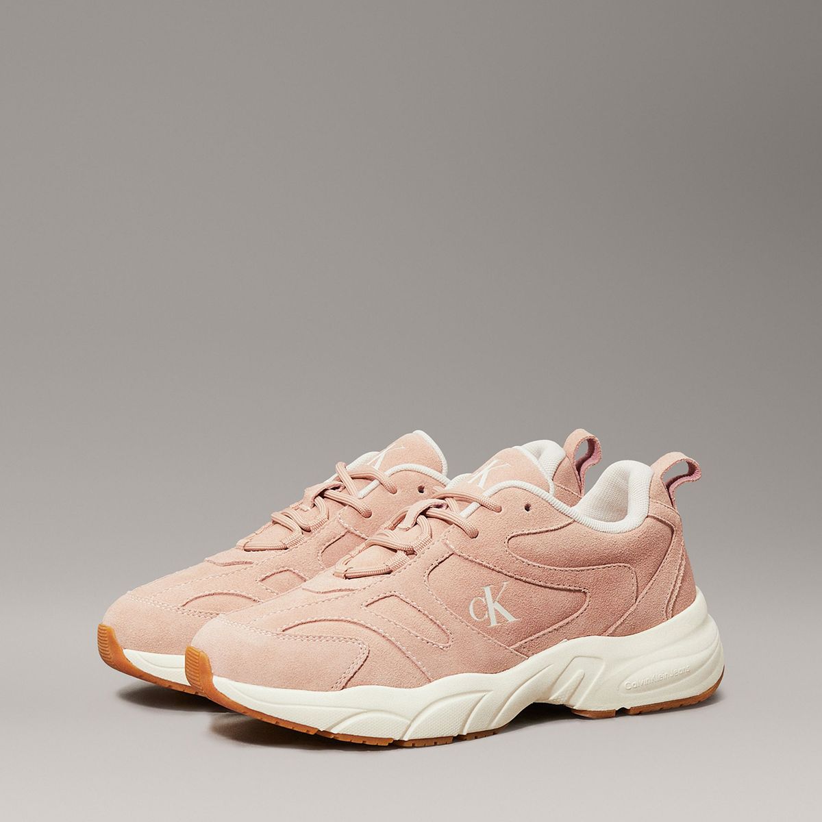 CALVIN KLEIN - Zapatillas retro de gamuza Rosado Calvin Klein