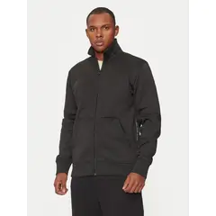 CALVIN KLEIN - Polerón con cremallera y logo tape Negro
