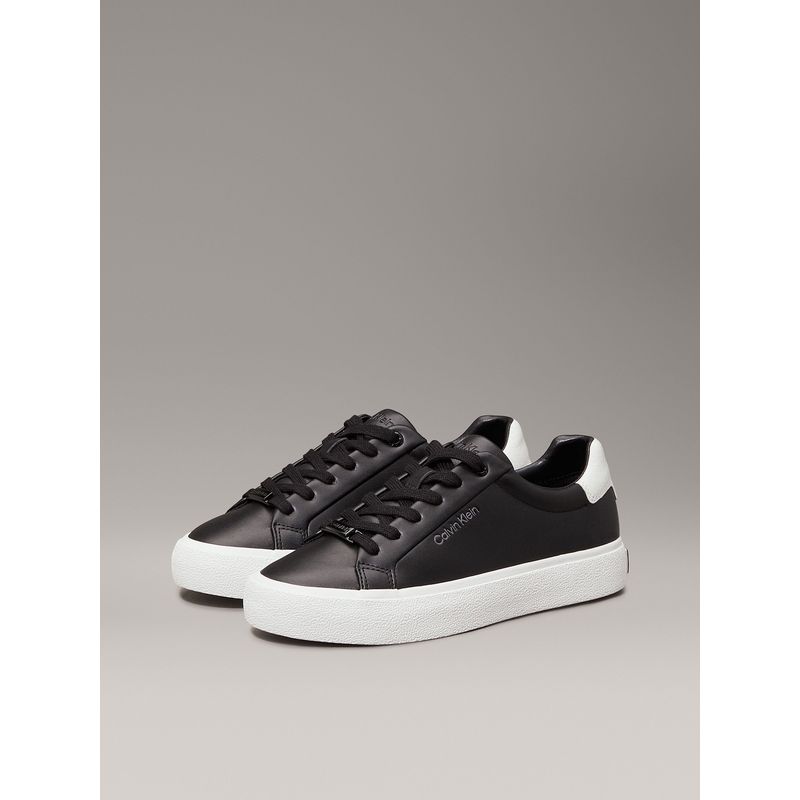 CALVIN KLEIN - Zapatillas de cuero Negro Calvin Klein