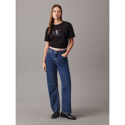 Imagen 2 del producto Polera holgada con monograma Negro