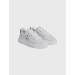 CALVIN KLEIN - Zapatillas chunky cupsole de cuero Blanco