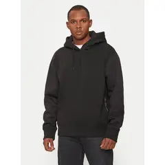 CALVIN KLEIN - Polerón con gorro y logo tape Negro