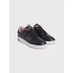 CALVIN KLEIN - Zapatillas basket de cuero sintético Negro
