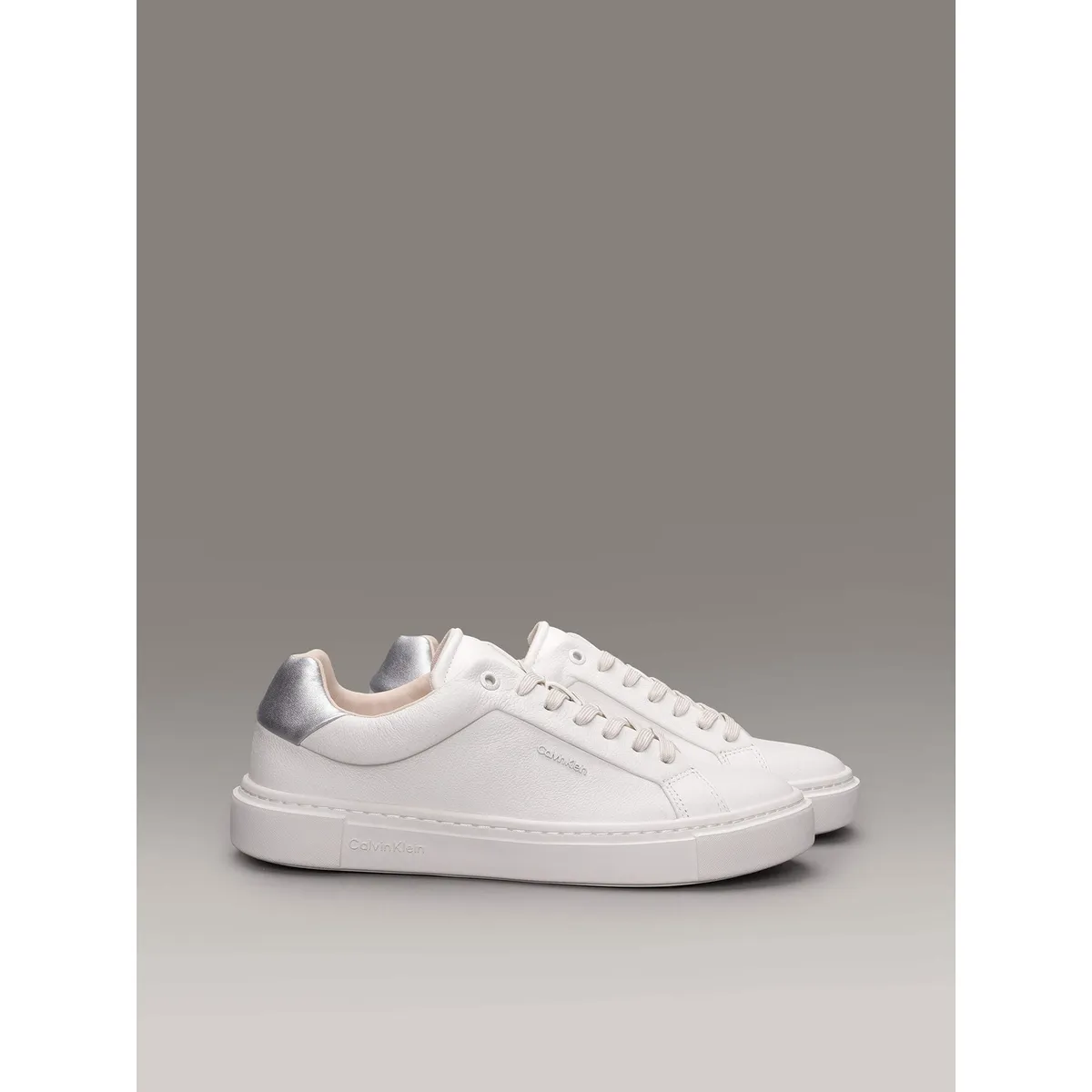 CALVIN KLEIN - Zapatillas de cuero Blanco Calvin Klein
