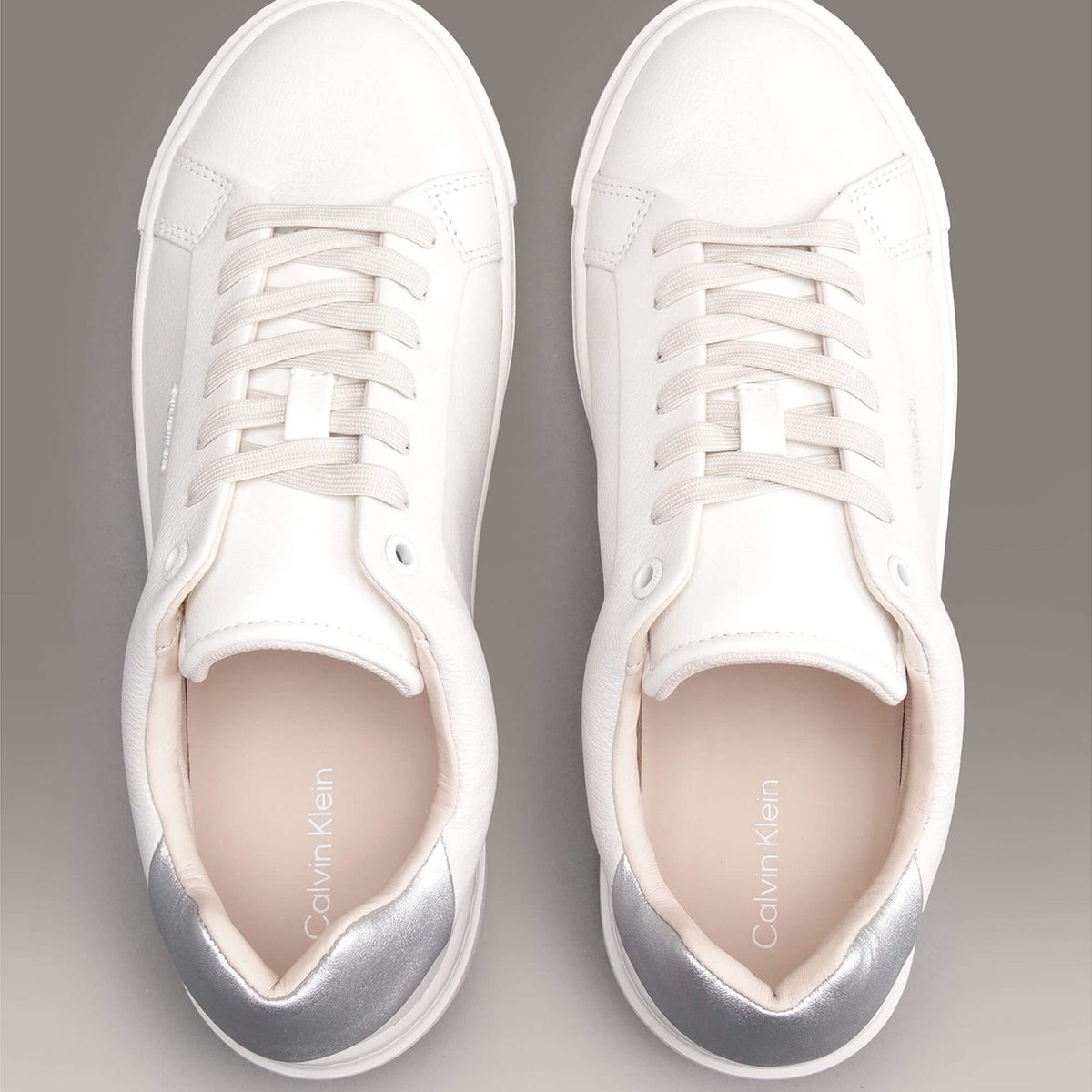 CALVIN KLEIN - Zapatillas de cuero Blanco Calvin Klein