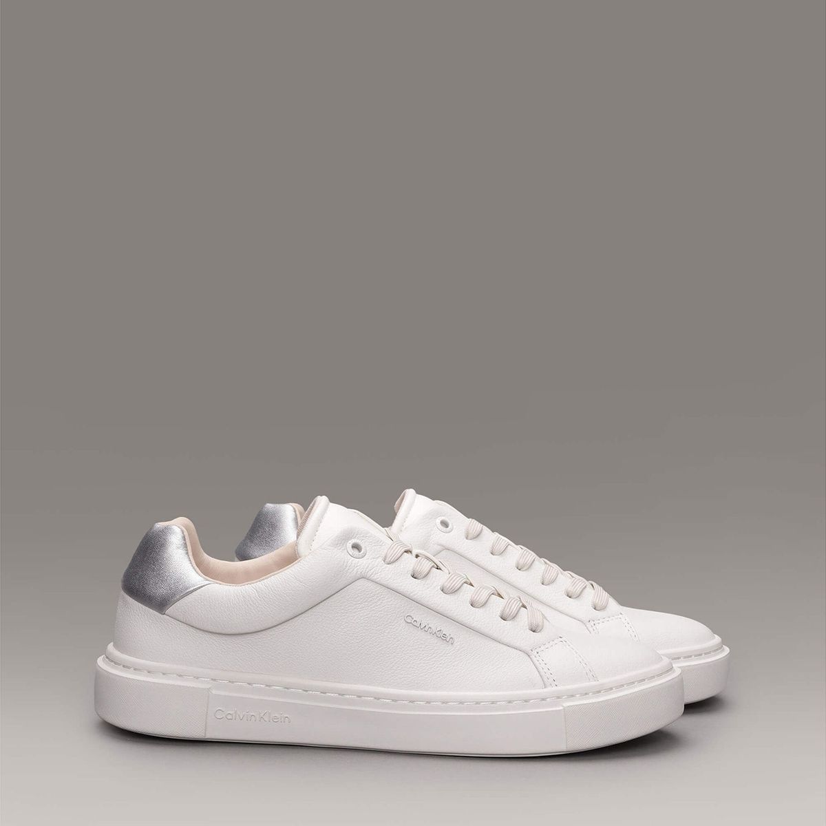 CALVIN KLEIN - Zapatillas de cuero Blanco Calvin Klein