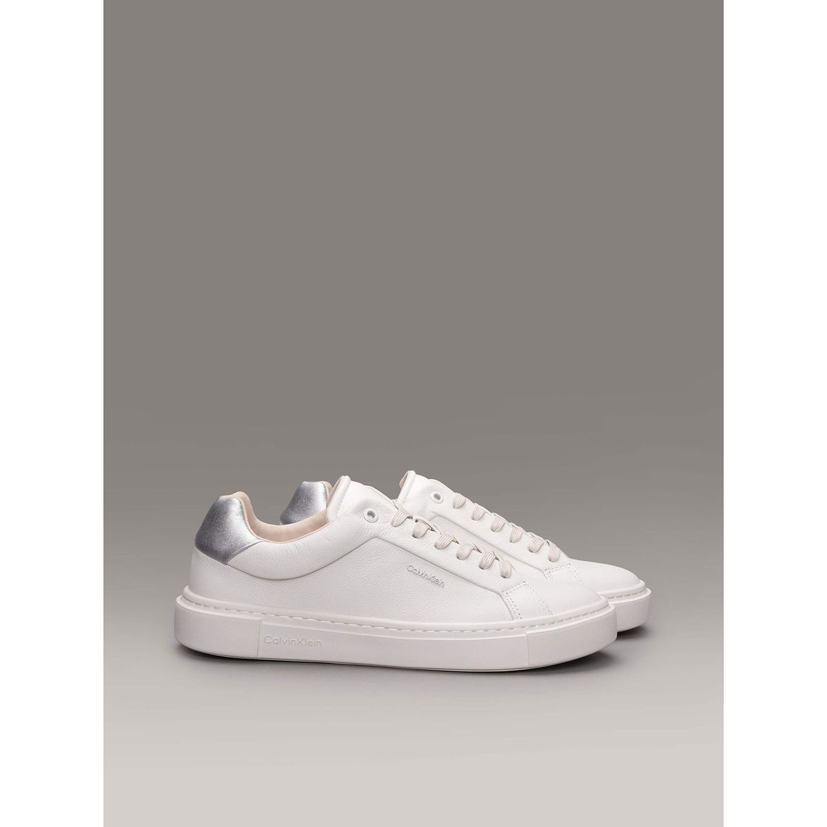 CALVIN KLEIN - Zapatillas de cuero Blanco Calvin Klein