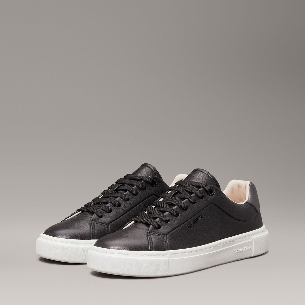 CALVIN KLEIN - Zapatillas de cuero Negro Calvin Klein