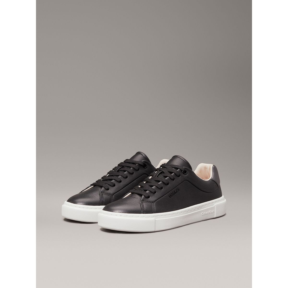 CALVIN KLEIN - Zapatillas de cuero Negro Calvin Klein