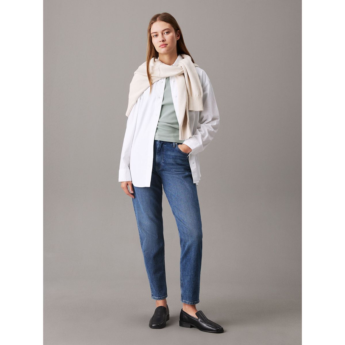 CALVIN KLEIN - Mom jeans Azul Calvin Klein