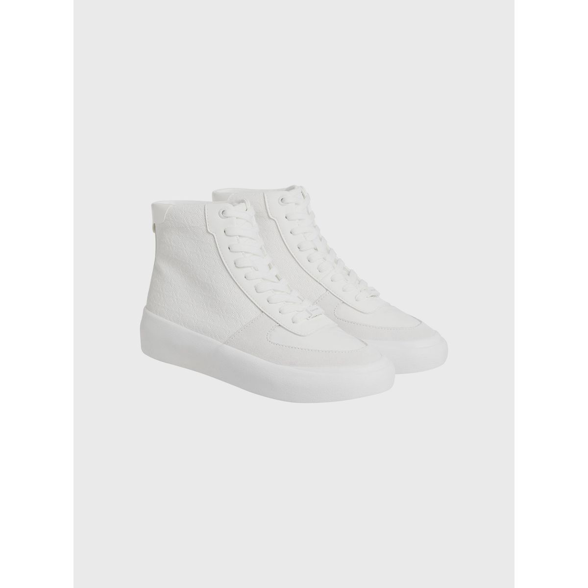 CALVIN KLEIN - Zapatillas altas con monograma Blanco Calvin Klein