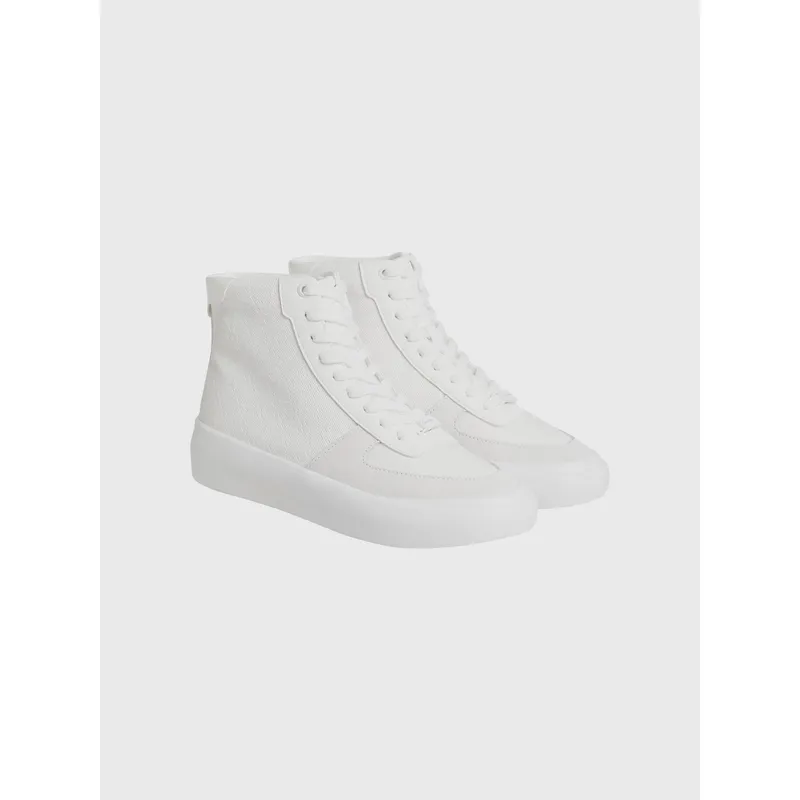 CALVIN KLEIN - Zapatillas altas con monograma Blanco Calvin Klein