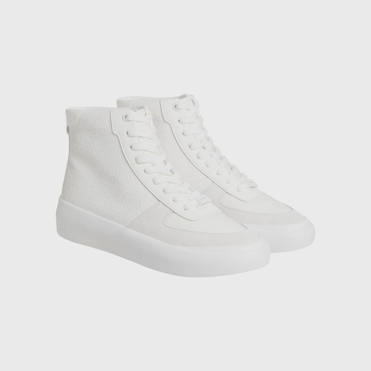 CALVIN KLEIN - Zapatillas altas con monograma Blanco Calvin Klein