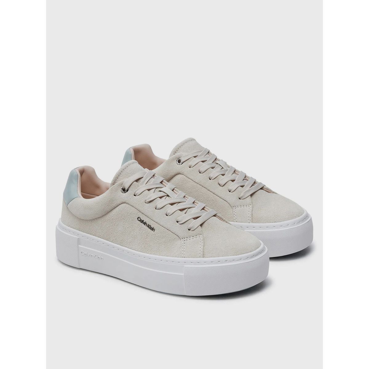 CALVIN KLEIN - Zapatillas de ante de plataforma Beige Calvin Klein