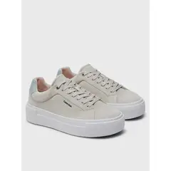 CALVIN KLEIN - Zapatillas de ante de plataforma Beige