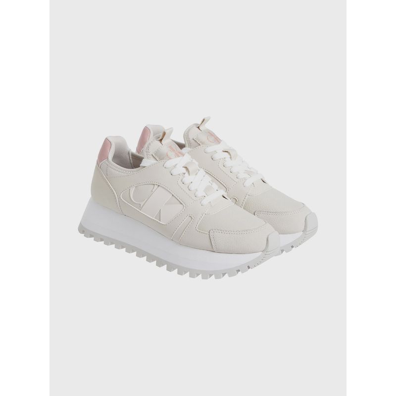 CALVIN KLEIN - Zapatillas runner de plataforma Beige Calvin Klein