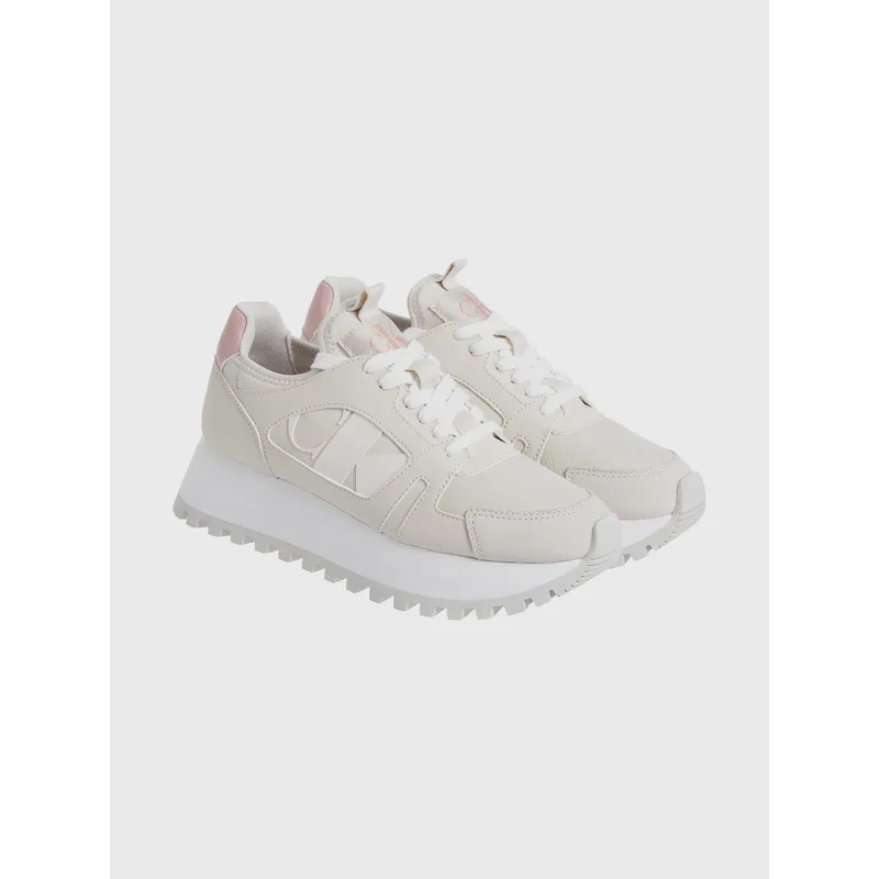 CALVIN KLEIN - Zapatillas runner de plataforma Beige Calvin Klein