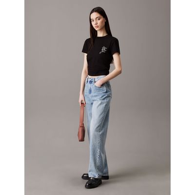 Imagen 2 del producto Polera slim con logo Negro