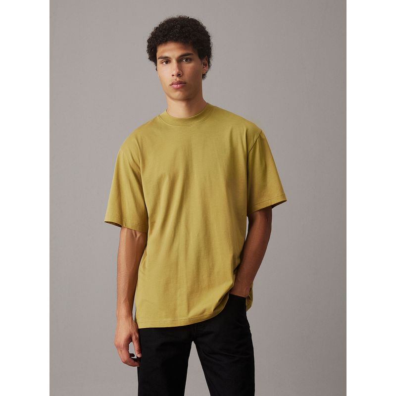 CALVIN KLEIN - Polera relaxed con etiqueta Verde Calvin Klein