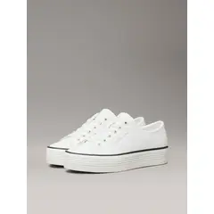 CALVIN KLEIN - Zapatillas de plataforma de cuero Blanco