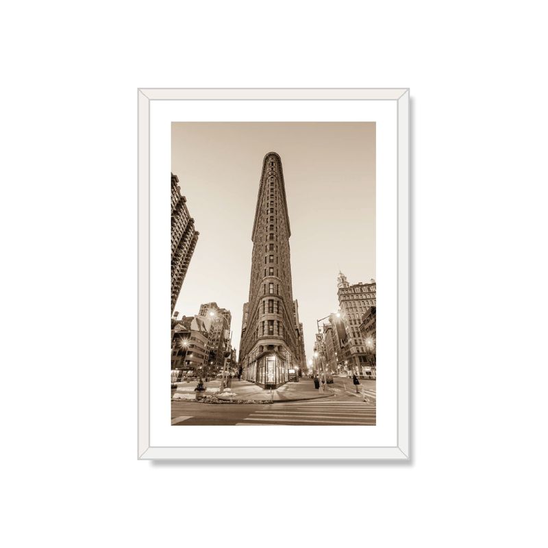 ALCUADRADO - Cuadro Individual New York Flatiron Blanco 70x50