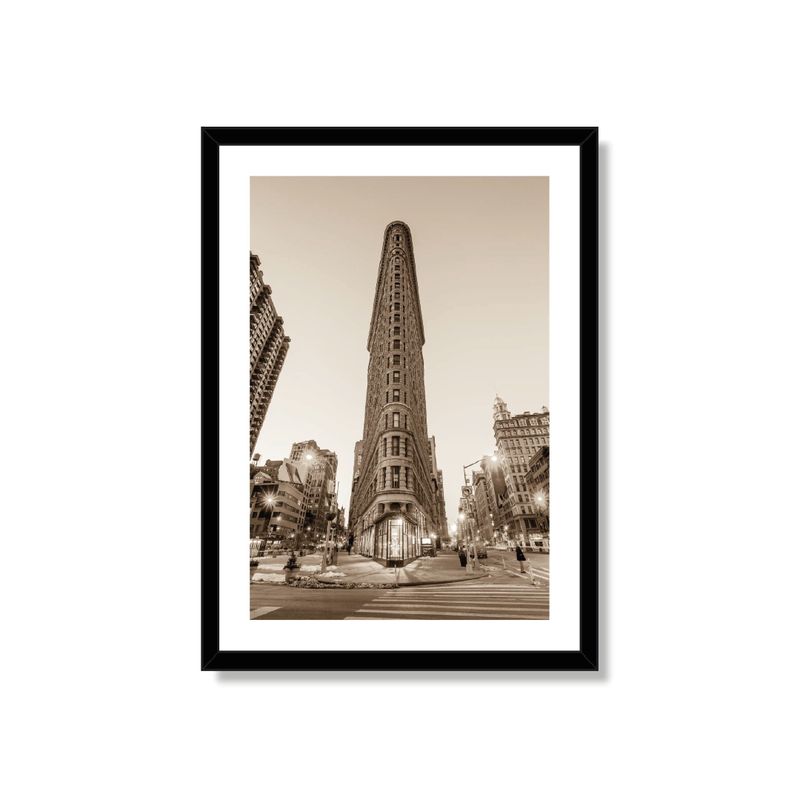 ALCUADRADO - Cuadro Individual New York Flatiron Negro 70x50