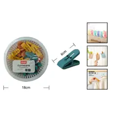 GENERICO - Pinza De Ropa Set 20 Piezas De Plastico 6 Cm