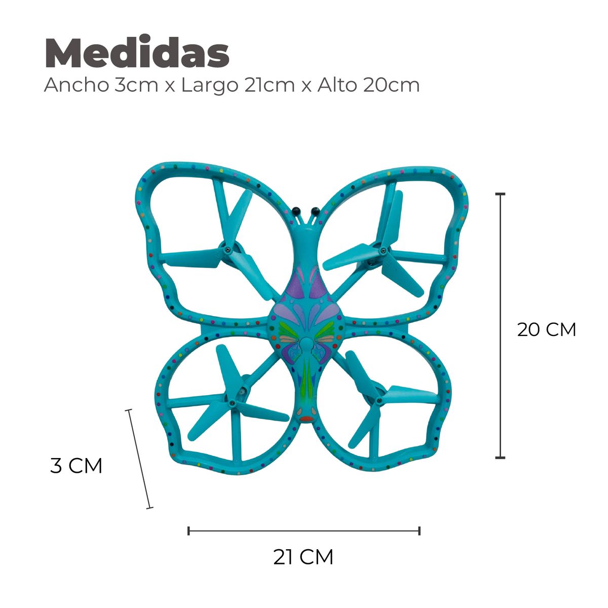 MUNDO ONLINE - Dron Diseño Mariposa Con Luz Led Sensor de Gravedad