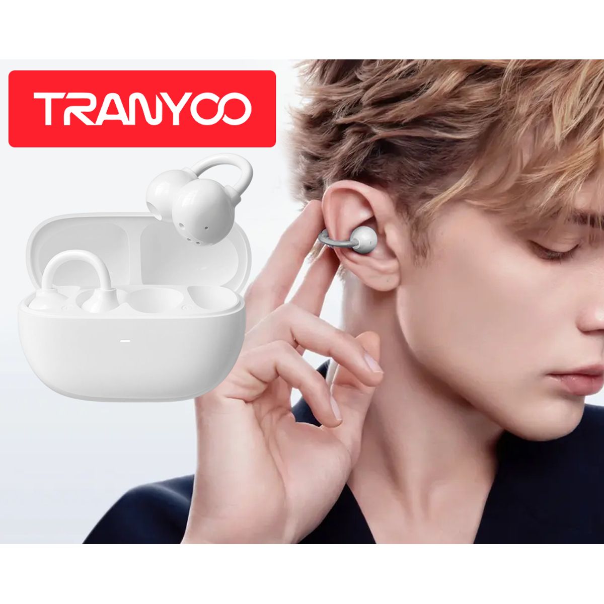GENERICO - Audífonos Inalámbricos Clip Ear Deportivo Tranyoo Ows T-m5 Blanco