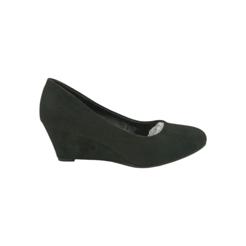 HERIEL - Zapato Negro Taco Cuña Mujer